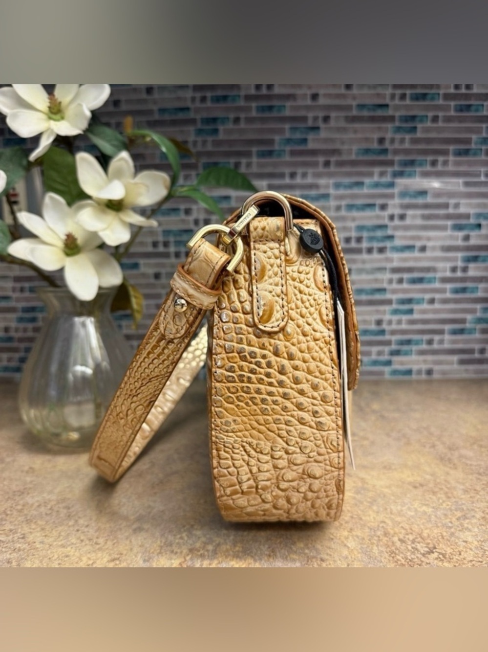 NWT Brahmin Cynthia golden Honey Brown purse - Picture 4 of 8